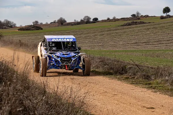 Ben Maverick off-road aracı yeşil tarlalar ve seyrek ağaçlarla çevrili toprak bir yolda hızla giderken, açık bir günde kırsal yarışın heyecanını gözler önüne serebilir miyim?.