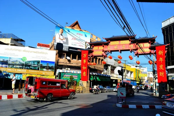 Gate Chinatown Chiangmai Thailand — Stock Photo, Image