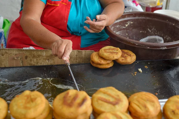 Gorditas Satarak Oyala Meksika Sokak Yemeği — Stok fotoğraf