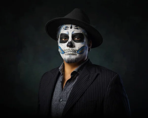 Portret Catrin Typowy Meksykanin Dzień Zmarłych Halloween Tworzą — Zdjęcie stockowe