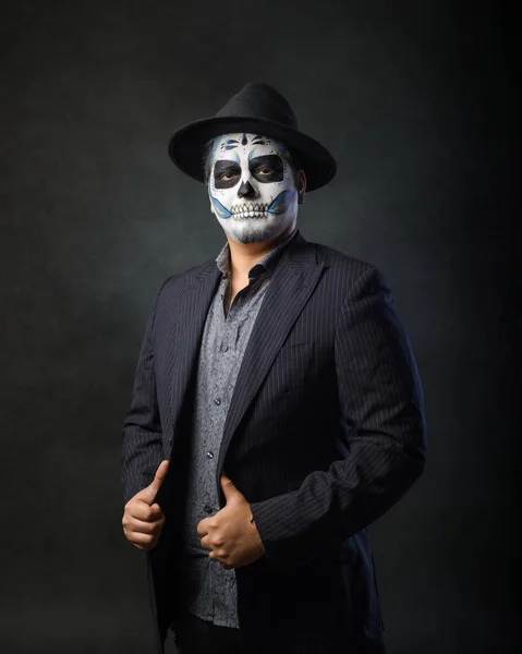Catrin Porträtt Typiskt Mexikansk Karaktär Dödas Dag Och Halloween Blir — Stockfoto