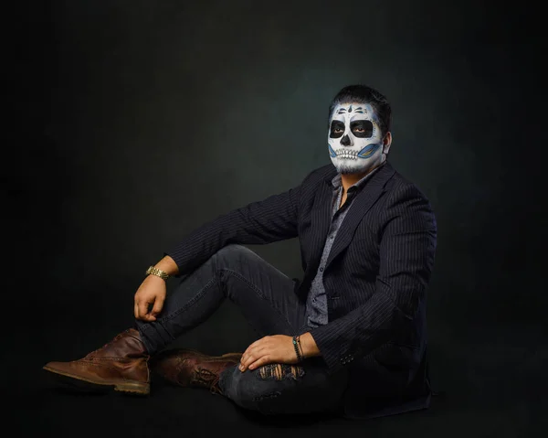 Catrin Portré Tipikus Mexikói Karakter Halottak Napja Halloween Kibékülnek Stock Kép