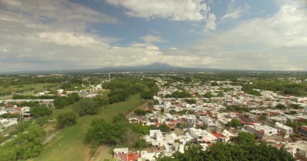 Colima Meksika Daki Villa Alvarez Şehrinin Hava Manzarası — Stok video