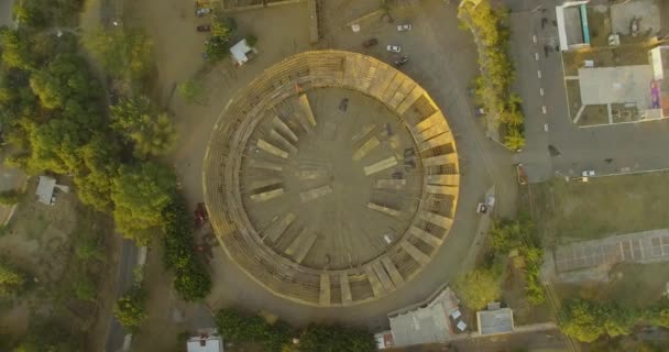 Letecký Pohled Býčí Zápasy Petatera Městě Villa Alvarez Kolumbie Největší — Stock video