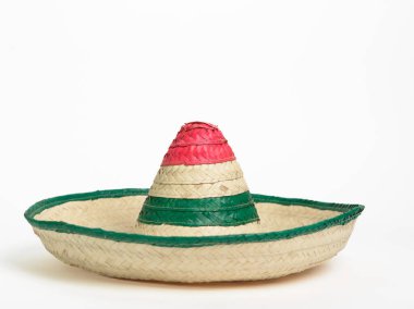 Beyaz arka plan üzerinde izole Meksika şapkası.
