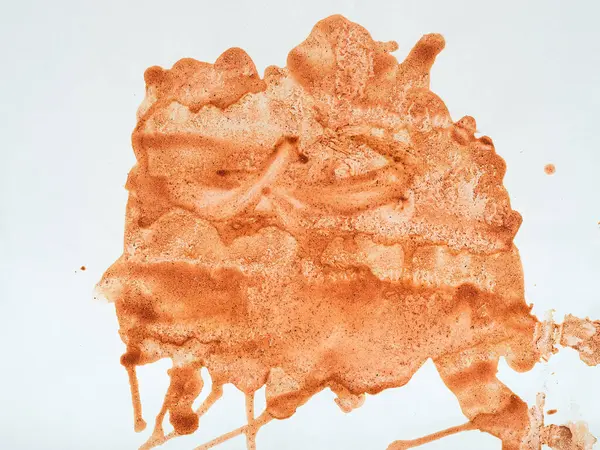 Soyut Terracotta mürekkep lekesi. Dökülmüş renkler.