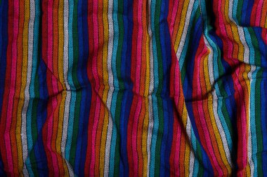 Renkli tipik Meksika masa örtüsü. Tekstil arkaplanı, doku.