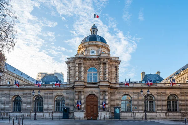 Párizs Franciaország 2022 November Luxemburgi Palota Külső Kilátása Híres Kupolájával — Stock Fotó