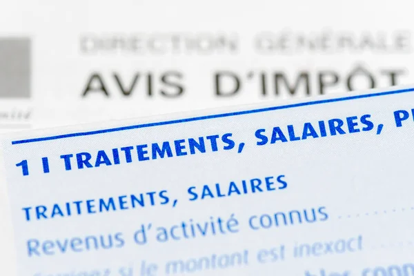 Podatki Francji Szczegółowy Opis Francuskiej Deklaracji Podatkowej Dokładnością Części Dotyczącej — Zdjęcie stockowe