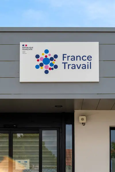 stock image Biarritz, France - May 30, 2024: Exterior view of a France Travail agency. France Travail, formerly Ple Emploi, is the French administration in charge of employment