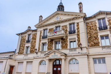 Wissous, France - November 3, 2024: Facade of the town hall of Wissous, a French town located in the Essonne department in the le-de-France region clipart