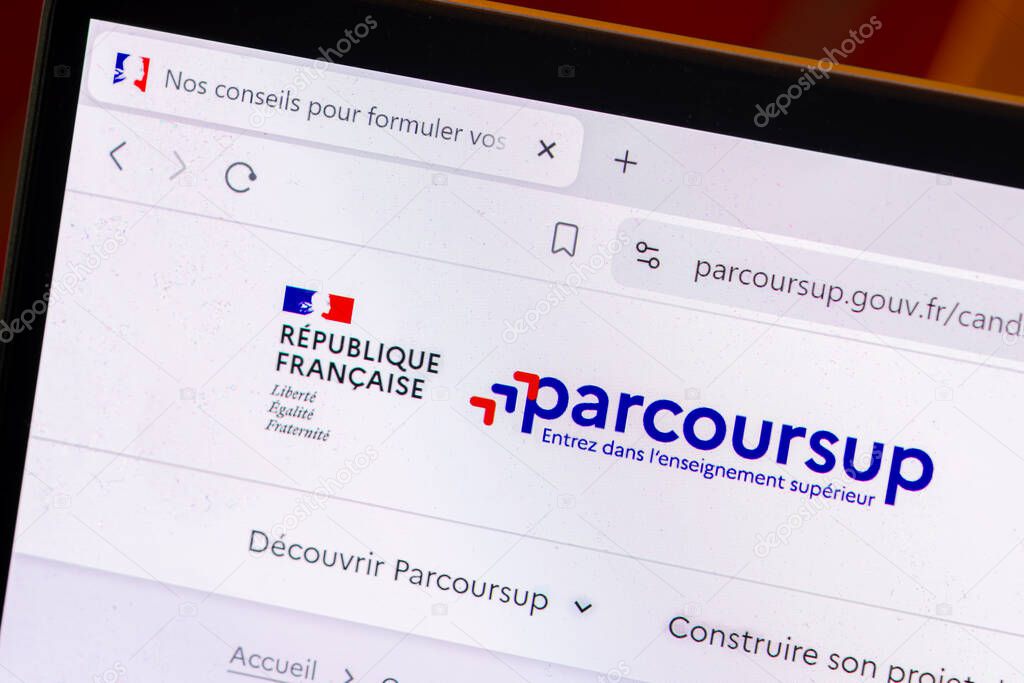 Clamart, France - November 6, 2024: Detail of the French government website 