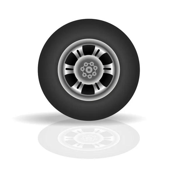 Beautiful Car Tire Design Vector Illustration — Stock Vector