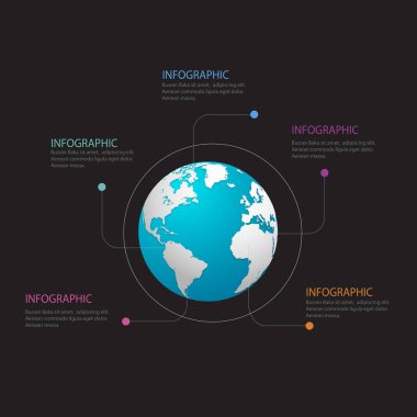 Temiz sayı pankartları şablon / grafik veya web sitesi düzeni tasarla. Vektör.