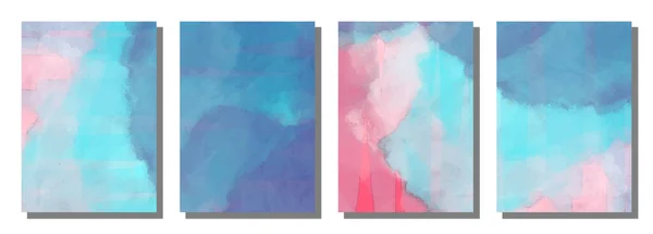 Abstrakte Aquarell Pinsel Hintergrund Hintergrund Setzen Vektor Illustrationsdesign — Stockvektor