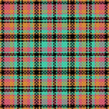 Tartan veya ekoseli retro renk deseni. Vektör illüstrasyon tasarımı.