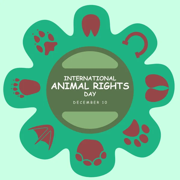 Mezinárodní Den Práv Zvířat Obrázek Návrhu Vektoru — Stockový vektor