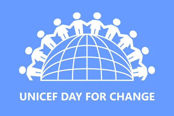 Unicef Day Change Background Obrázek Návrhu Vektoru — Stockový vektor