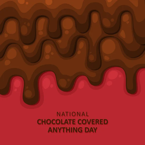 Εθνική Σοκολάτα Καλύπτονται Τίποτα Ημέρα Φόντο Εικονογράφηση Διανυσματικού Σχεδιασμού — Διανυσματικό Αρχείο