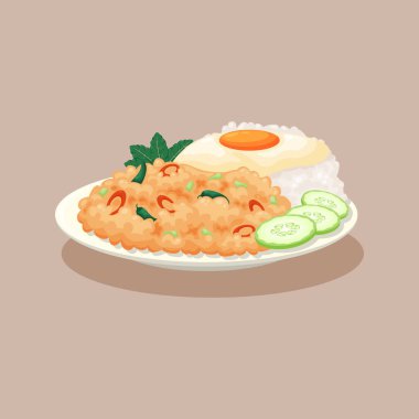 Pad Krapow arka planı. Çizgi film tarzında dizayn. Vektör tasarımı illüstrasyonu.