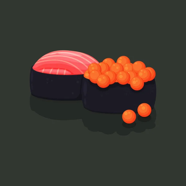 Sushi Japan Food Design Cartoon Stil Vektordesign Illustration — Stockvektor