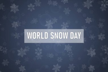 Dünya Karlı Günü geçmişi. Vektör illüstrasyon tasarımı.