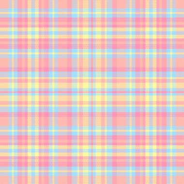 Tartan ya da ekose pastel renkli desen. Vektör illüstrasyon tasarımı.