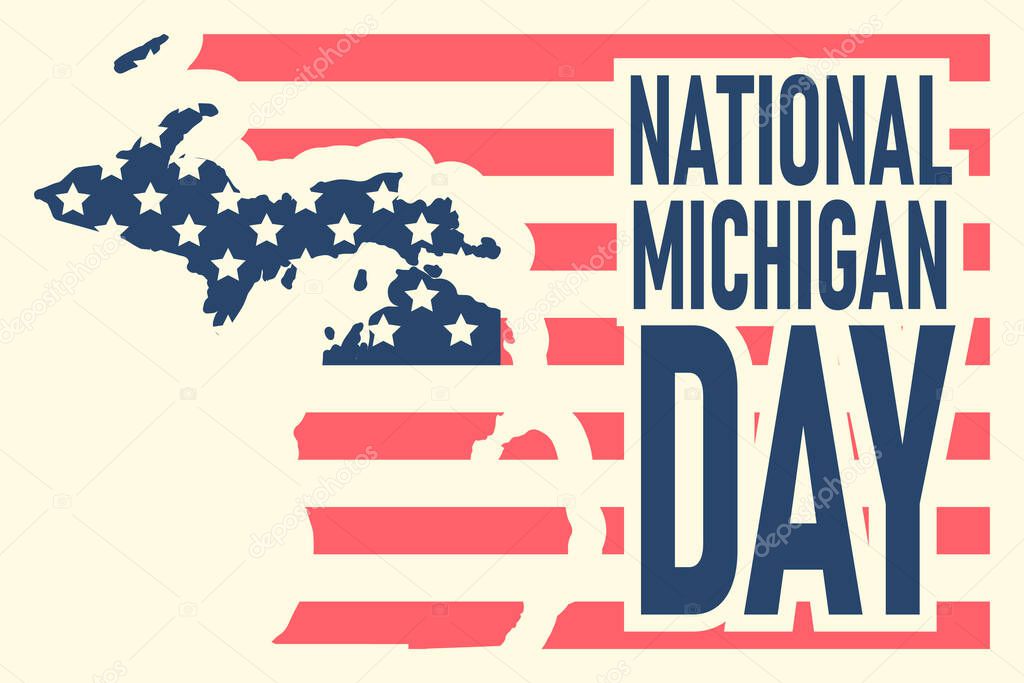 Fondo del Día Nacional de Michigan. Diseño de ilustración vectorial. 2023