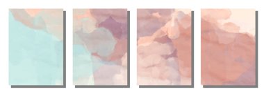 Soyut suluboya fırça arkaplanı. Arka planı ayarla. Vektör illüstrasyon tasarımı.