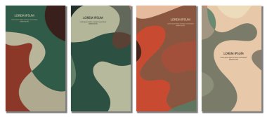 Soyut dalgalı set arka planı. Koyu renkli tasarım. Vektör illüstrasyonu.