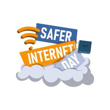Safer Internet Day background. Vector illustration background.