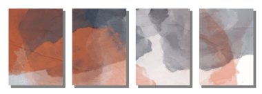 Soyut suluboya fırça arkaplanı. Arka planı ayarla. Vektör illüstrasyonu.