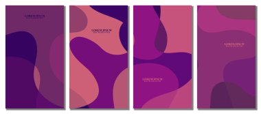 Soyut dalgalı set arka planı. Koyu renkli tasarım. Vektör illüstrasyonu.