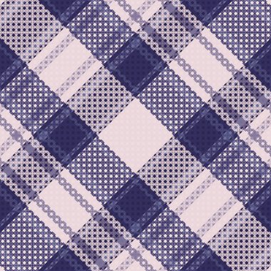 Gece Rengi desenli Tartan Ekoseli. Vektör illüstrasyonu.