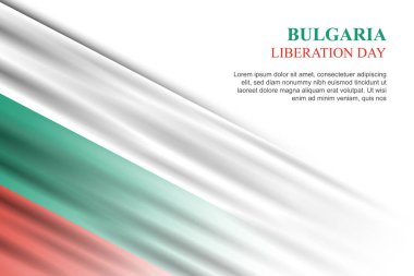 Bulgaristan Kurtuluş Günü geçmişi. Vektör illüstrasyon arkaplanı.