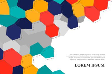 Abstract hexagon polygon background. Vector illustration background.