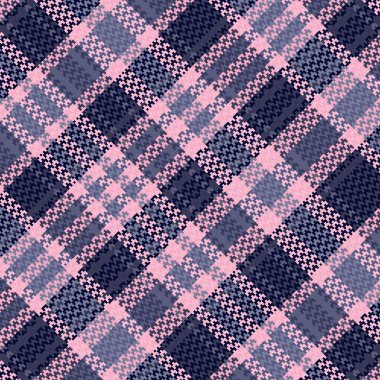 Gece Rengi desenli Tartan Ekoseli. Vektör illüstrasyonu.