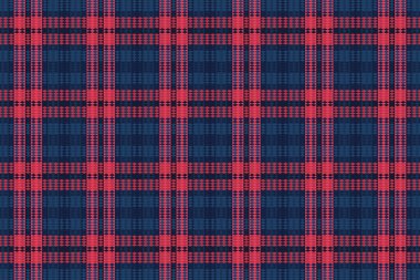 Gece Rengi desenli Tartan Ekoseli. Vektör illüstrasyonu.
