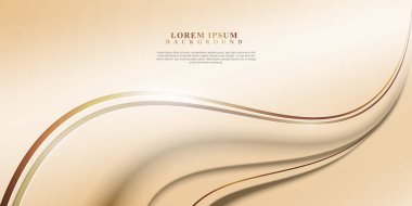 Koyu kıvrımlı, altın çizgili arka plan. Vektör illüstrasyonu.