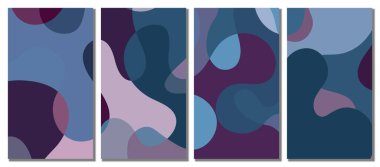 Abstract wavy set background. Abstract background. Vector illustration.