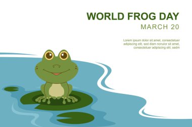 World Frog Day background. Vector illustration background.