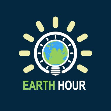Earth Hour background. Simple design. Vector illustration background.