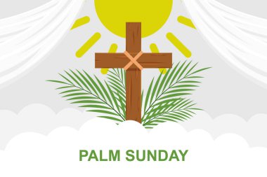 Palm Sunday arka planı. Vektör illüstrasyon arkaplanı.
