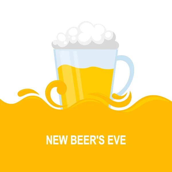 Nieuwe Beers Eve Achtergrond Achtergrond Vectorillustratie — Stockvector