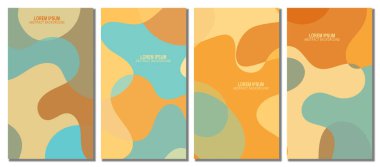 Abstract wavy set background. Abstract background. Vector illustration.