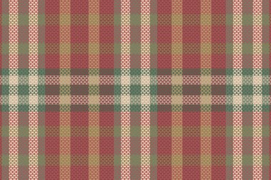 Kusursuz ekose desenli, desenli ve pastel renkli. Vektör illüstrasyonu.
