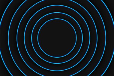 Altın çizgileri olan zarif siyah daire şekli. Vektör illüstrasyon arkaplanı.