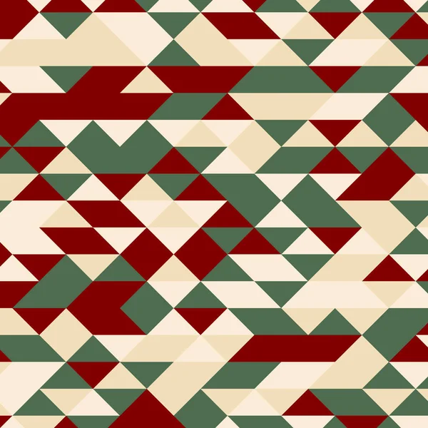 Τρίγωνα Μοτίβο Φόντο Κόκκινο Πράσινο Και Λευκό Χρώμα Εικονογράφηση Διανύσματος — Διανυσματικό Αρχείο