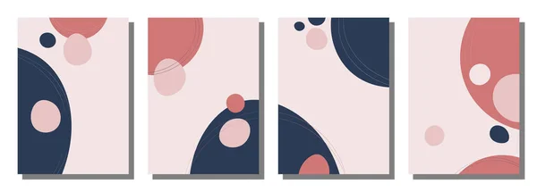 Minimaliste Abstrait Dessiné Main Ensemble Fond Illustration Vectorielle Arrière Plan — Image vectorielle