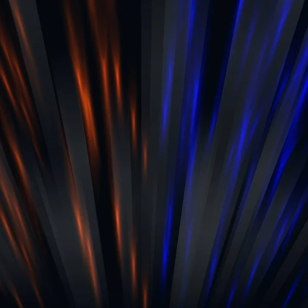 Orange Und Blaue Neonfarbene Perspektivlinien Hintergrund Vektorillustration — Stockvektor